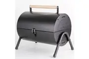 Stainless Steel BBQ Barrel Charcoal Smoker Portable Foldable Barbecue Camping Black