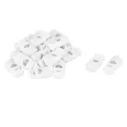 Plastic Single Hole Toggle Stopper Cord Lock Fastener White 20 Pcs
