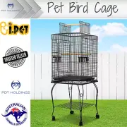 Large Metal Pet Bird Parrot Canary Cage with Stand Alone Budgie Perch 53cm - NEW