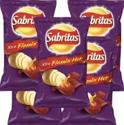 SABRITAS EXTRA FLAMIN HOT CHIPS 45g Box With 5 bags papas snacks Mexican Chips