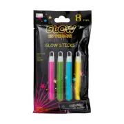 Glow Sticks 8 Pack Coloured Glows In The Dark Fun Friends Home Family Children