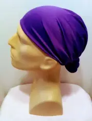 purple man Cancer skull scull Cap Chemo Alopecia Turban Head Wrap warmer hat