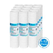 0.5 Micron 10"x2.5" Grooved Sediment Water Filter Cartridges Whole House 1-12PK