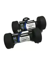 Hand Weights Pro Strength Pair of 5 lb Dumbbells Neoprene Coated Hand Weights