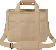[Daiaces] Canvas Tote Bag for Women Large Capacity Multi-pocket Tote Bag Crossbody Handbag Shoulder Bag Multi-function Tote Bag