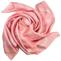 在飛比找Yahoo奇摩購物中心優惠-COACH 經典LOGO100%蠶絲絲巾方巾圍巾(粉)