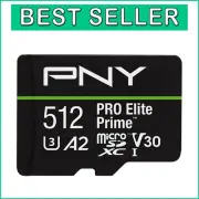 512GB Waterproof and Shockproof MicroSDXC - Class 10 U3 A2 for Drones & Cameras