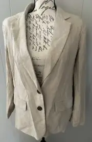 Target A New Day Linen Blend Blazer Jacket Natural Size Small S New