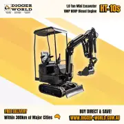 1 Ton HT-10s Mini Excavator, KOOP 14HP Diesel Engine, HIGHTOP
