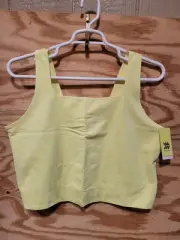Women's Seamless Crop Tank Yellow Plus Size 3X All In Motion
