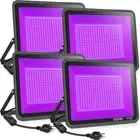 XYCN 4 Pack 500W LED Flood Black Lights,395nm to 405nm UV Outdoor Flood High ...