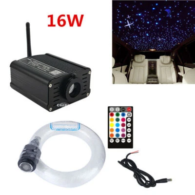 300Pcs 3M Car Headliner Roof Star Light Kit RGB LED Projector Fiber Optic Lights (for: Volkswagen)