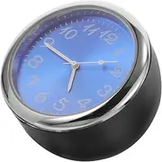 ULTECHNOVO Car Clock Truck Clock for Auto Dash Tiny Clock Desk Clock Mini Clock for Car Dash Dashboard Clock Auto Mini Clock Car Interior Clock Vehicle Clock Small Clock Auto Clock Blue Metal