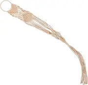 TOYANDONA Woven Hanging Hanger for Outdoor Plants Space Saving Wall Mounted Planter Net Bag Easy Installation Durable Cotton and Linen Design for Home Decoration and Plant