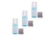 3PK Cruxtec 150ml Screen Cleaning Kit Camera Monitor Cleaner w Microfibre Cloth