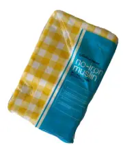 NOS Vintage Muslin Pillowcase Set JCPenny Fashion Manor Yellow Check Standard