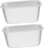 TIDTALEO 2pcs Nonstick Aluminum Loaf Pan for Baking Banana Bread Brownies and Quiche Easy Release Rectangle Molds for Kitchen Oven Use Capacity