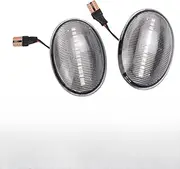 2PCS Flowing Turn Signal Light Dynamic LED Side Marker Side Indicator Blinker For MINI Cooper R55 R56 R57 R58 R59 2007-2013(Crystal Type)