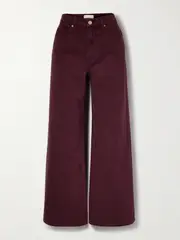 [Ulla Johnson] Ulla Johnson - The Willow High-rise Wide-leg Jeans - Burgundy - 26 26 Burgundy