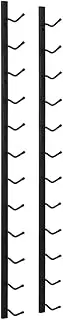 'vidaXL Iron Wine Rack - Wall Mounted, Powder-Coated, Holds 12 Bottles - Black