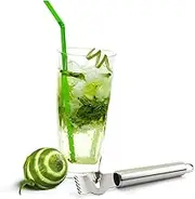 LABRIMP Kitchen Tool Paring Knife Peeler Lemon Peeler Zester Citrus Scraper Stainless Steel