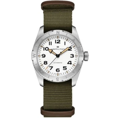 New Hamilton Khaki Field Expedition 37mm Green Textile Men's Watch H70225910
