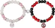 [DUOMIAO] TV Girl Spider Kitty Gwen Corpse Bride Matching Bracelets Couples Bracelet for Women Teen Girls Couples Couples Bracelet Long Distance Realationship Gifts for Gf Bf Bff Bestie