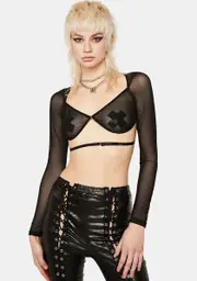 Ink She's So LA Sheer Crop Top
