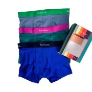 NWT Paul Smith Mens Solid with Logo Elastic Band Boxer Briefs 3 Pack Size XL