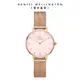 Daniel Wellington 手錶 Petite Melrose Pearl 28mm 珍珠貝米蘭金屬錶-玫瑰金(DW00100513)