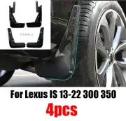 For Lexus IS 13-22 300 350 gloss black ABS Front Rear L&R Mud Flap Splash Guard (for: Lexus)