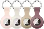 4 Pack Airtag Case Holder for Apple Air Tag, Airtag Case with Anti-Lost Keychain