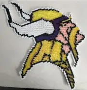 Minnesota Vikings NFL Football Perler Bead Pixel Art Handmade Crafted 16"x10"