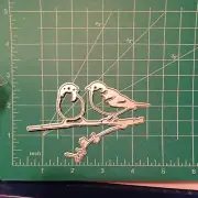 Universal thin metal die cut tool Chickadees bird brach limb nest birdwatching