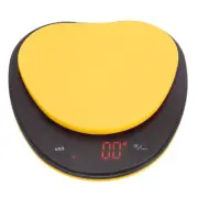 Digital Kitchen Scale 5kg/0.1g Heart Shape jewelry Scale with LCD Display Yellow