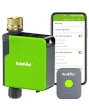 WiFi Hose Timer, Brass Inlet Smart Sprinkler Timer for Watering, WiFi Waterin...