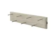 Belt And Tie organizer 7 hooks Pull Out Wood Rustic Grey