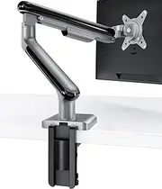 Desktronic single monitor stand, Adjustable Monitor Arm, Desk mount, 360° Rotation, and Full Motion Tilt, Ergonomic, VESA 75/100 mm, Black
