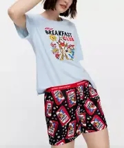 NEW PETER ALEXANDER KELLOGG'S TOP + FRUIT LOOPS SHORTS PJ SET XS RRP$119.90