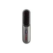 Grey Negative Ion Hair Straightener Brush - Ionic Hair Straightening Comb for Fr