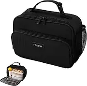 Insulated Lunch Bag for Women Men - Reusable Cooler Bag with 3-Layer Thermal Protection, Side Access & Water-Resistant Design (Black)