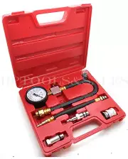 Automotive Compression Tester 2 Adapters 2-1/2" Diameter Gauge Gas Engine Tester