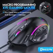 12800DPI Free Weight Macro RGB Gaming Mouse 12 Programmable Keys