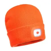 B029ORR Portwest Beanie LED Head Light USB Rechargeable Orange NEW INVENTORY