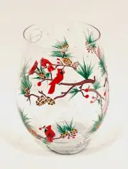 NWT Robert Stanley Christmas Cardinal Stemless 22oz Wine Glass