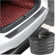 Moioee Car Rear Bumper Protector Guard, Carbon Fiber Anti-Scratch Trunk Door Sill Protection Strip, Self-Adhesive Vehicle Rear Bumper Door Entry Trim Cover, Universal for Pickup SUV Trunk (40.94")