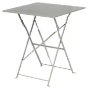 Grey Steel Folding Square Table Pavement Style Bolero 600mm Cafe Furniture