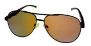 Kenneth Cole Reaction Black Mens Metal Sunglass Aviator, Brown Lens KC1431. 1E