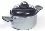 BALLARINI 5.25 QT STEW POT Pan with Glass Cover Italian Made
