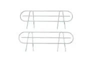 Wire Shelf Side Ledge 13" length, Fits on 16" deep shelf, Chrome Color, 2-PACK